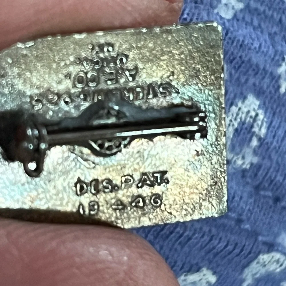 Sterling WWII AWARD OF MERIT MARITIME COMMISSION SHIPS FOR VICTORY Utica NY pin